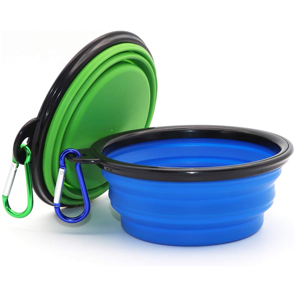 COMSUN 2-Pack Collapsible Dog Water Bowl new