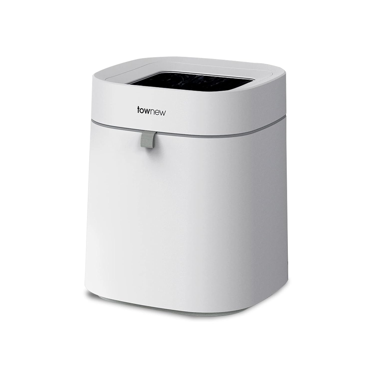 townew T Air Lite (T02B White) Auto Sealing & Self-Changing 4.4-Gallon Smart Trash Can with Open Top Barrel 