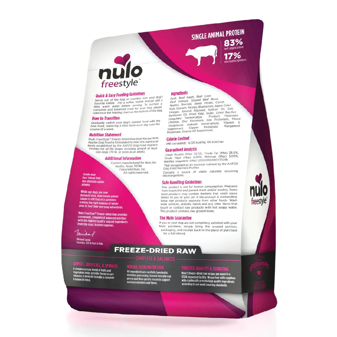 Nulo Freestyle Freeze-Dried Raw Dog Food new