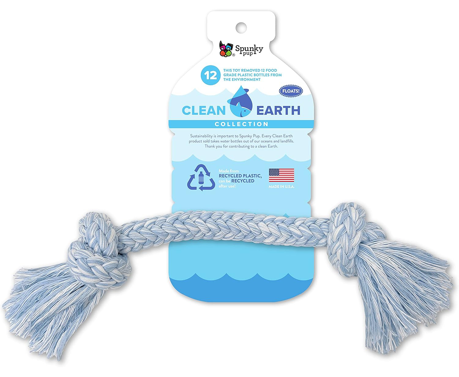 Spunky Pup Clean Earth Recycled Rope Dog Toy Large