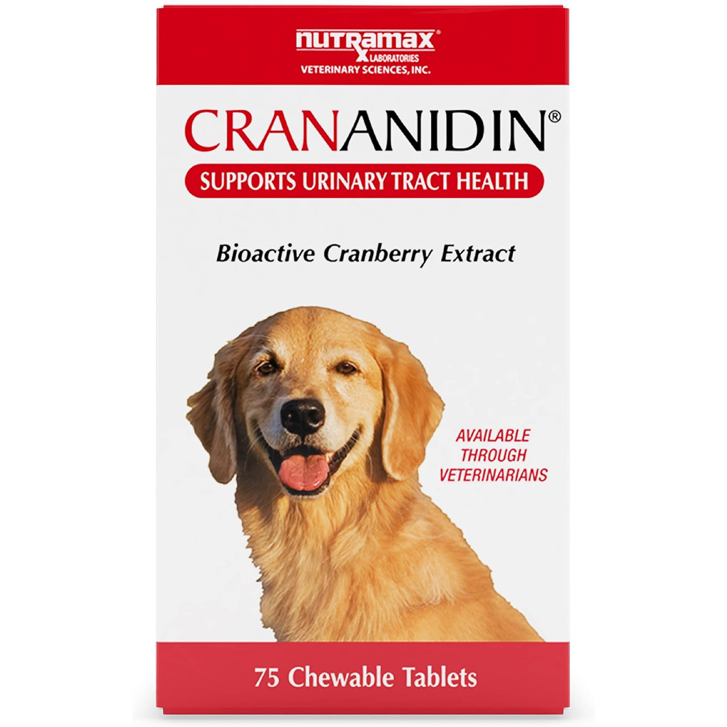 Nutramax Laboratories Crananidin Cranberry Extract Urinary Tract Health Supplement for Dogs