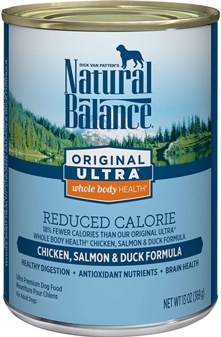 Natural Balance Original Ultra Whole Body Health Reduced Calorie Chicken, Salmon & Duck Formula Canned Dog Food