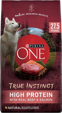 Purina ONE Natural, High Protein Dry Dog Food, True Instinct With Real Beef & Salmon
