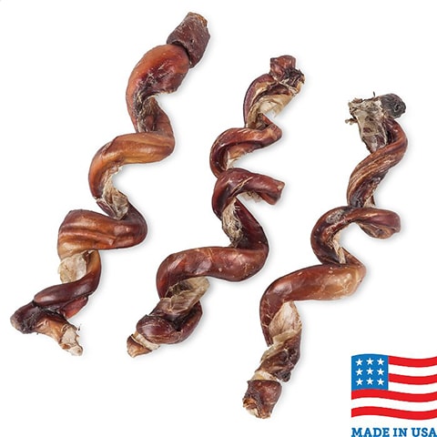 Bones & Chews Made in USA Curly Bully Stick Dog Chew Treats