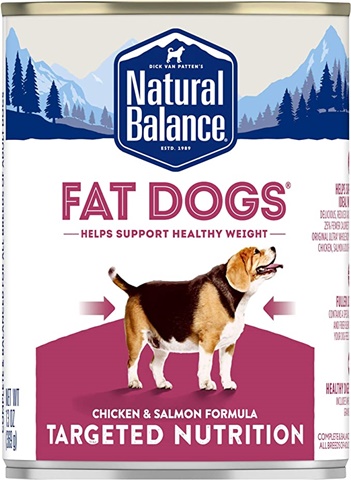 Natural Balance Fat Dogs Chicken & Salmon Formula Targeted Nutrition Wet Dog Food