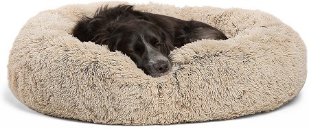 1Best Friends by Sheri The Original Calming Shag Fur Donut Cuddler Cat & Dog Bed