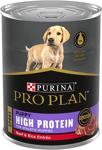 Purina Pro Plan Sport Development Puppy High Protein Beef & Rice Wet Dog Food, 13-oz can, case of 12