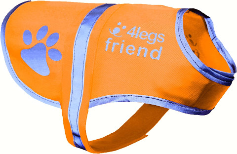 4LegsFriend Dog Safety Orange Reflective Vest
