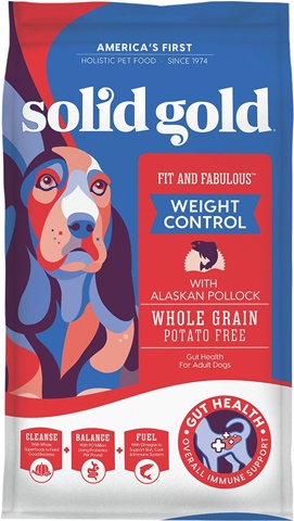 Solid Gold Fit & Fabulous Low Fat Low Calorie with Fresh Caught Alaskan Pollock Adult Dry Dog Food