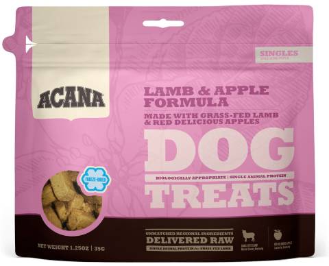 ACANA Singles Lamb & Apple Formula Grain-Free Freeze-Dried Dog Treats