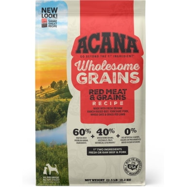 ACANA Wholesome Grains Red Meat Recipe Gluten-Free Dry Dog Food