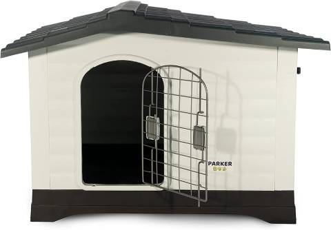 All Weather Dog House with Steel Door