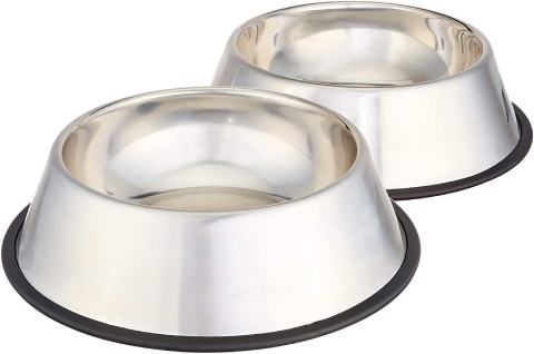 Amazon Basics Stainless Steel Dog Bowl (Set of 2)