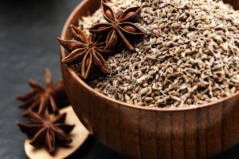 Anise Star with Anise seeds