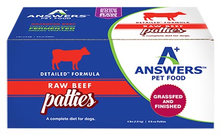 Answers Detailed Beef Formula for Dogs – Patties