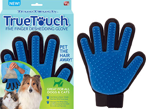 As Seen on TV True Touch Five Finger Pet Deshedding Glove