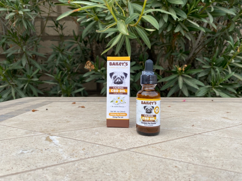 Bailey’s Calming CBD Oil For Dogs - bottle and box
