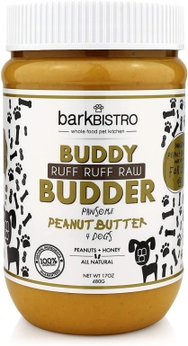 Bark Bistro Company Buddy Budder Ruff Ruff Raw Peanut Butter Lickable Dog Treats