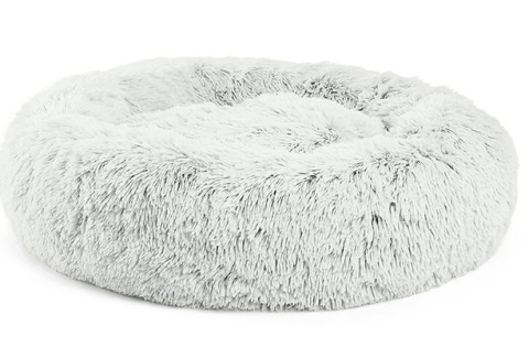 Best Friends by Sheri Calming Shag Fur Donut Cuddler Cat Bed