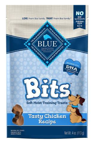 Blue Buffalo Blue Bits Tasty Chicken Recipe Soft-Moist Training Dog Treats