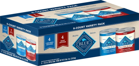 Blue Buffalo Homestyle Recipes Adult Variety Pack Chicken & Beef Dinner Canned Dog Food