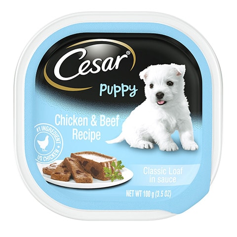 Cesar Puppy Classic Loaf in Sauce Chicken & Beef Recipe