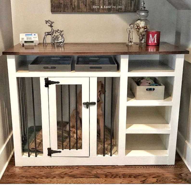 DIY Dog Kennel with Shelves