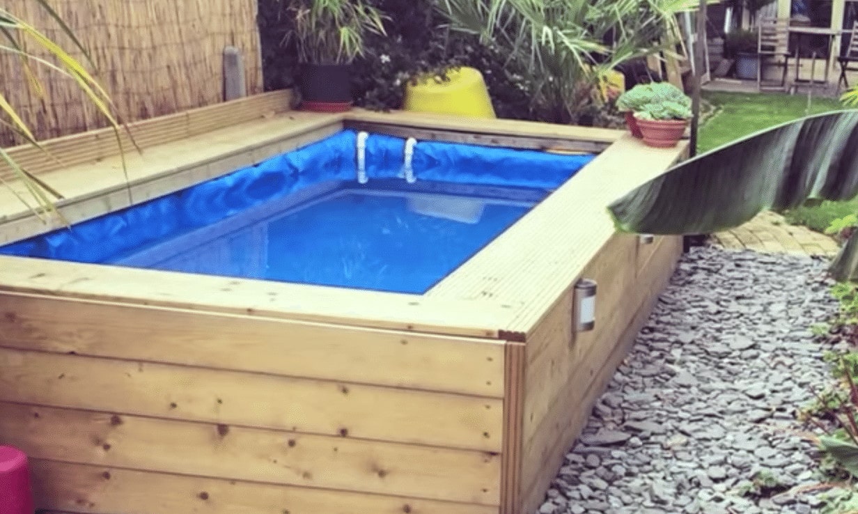 DIY Hay-Bale Swimming Pool