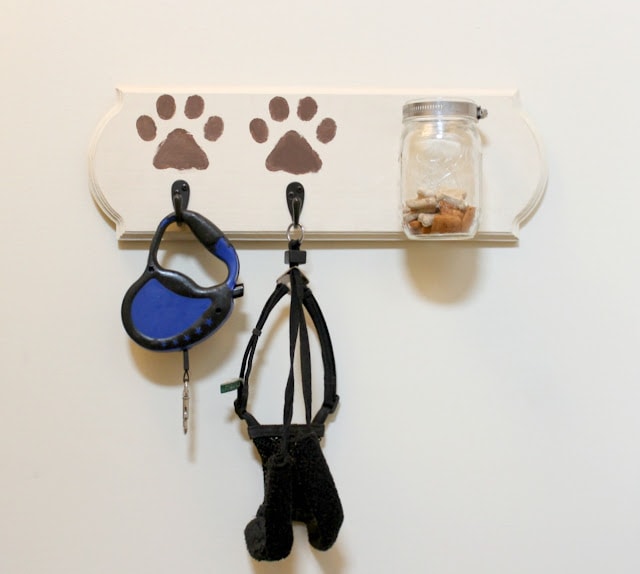 DIY Leash Hook and Dog Treat Jar