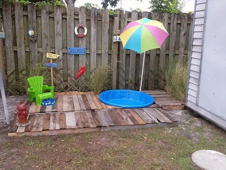DIY Pallet Dog Pool