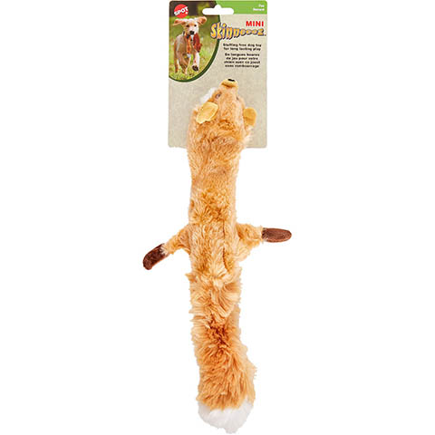 Ethical Pet Skinneeez Forest Series Fox Stuffing-Free Squeaky Plush Dog Toy