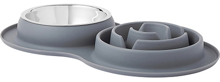 Frisco Silicone Slow Feeder Mat with Stainless Steel Bowl