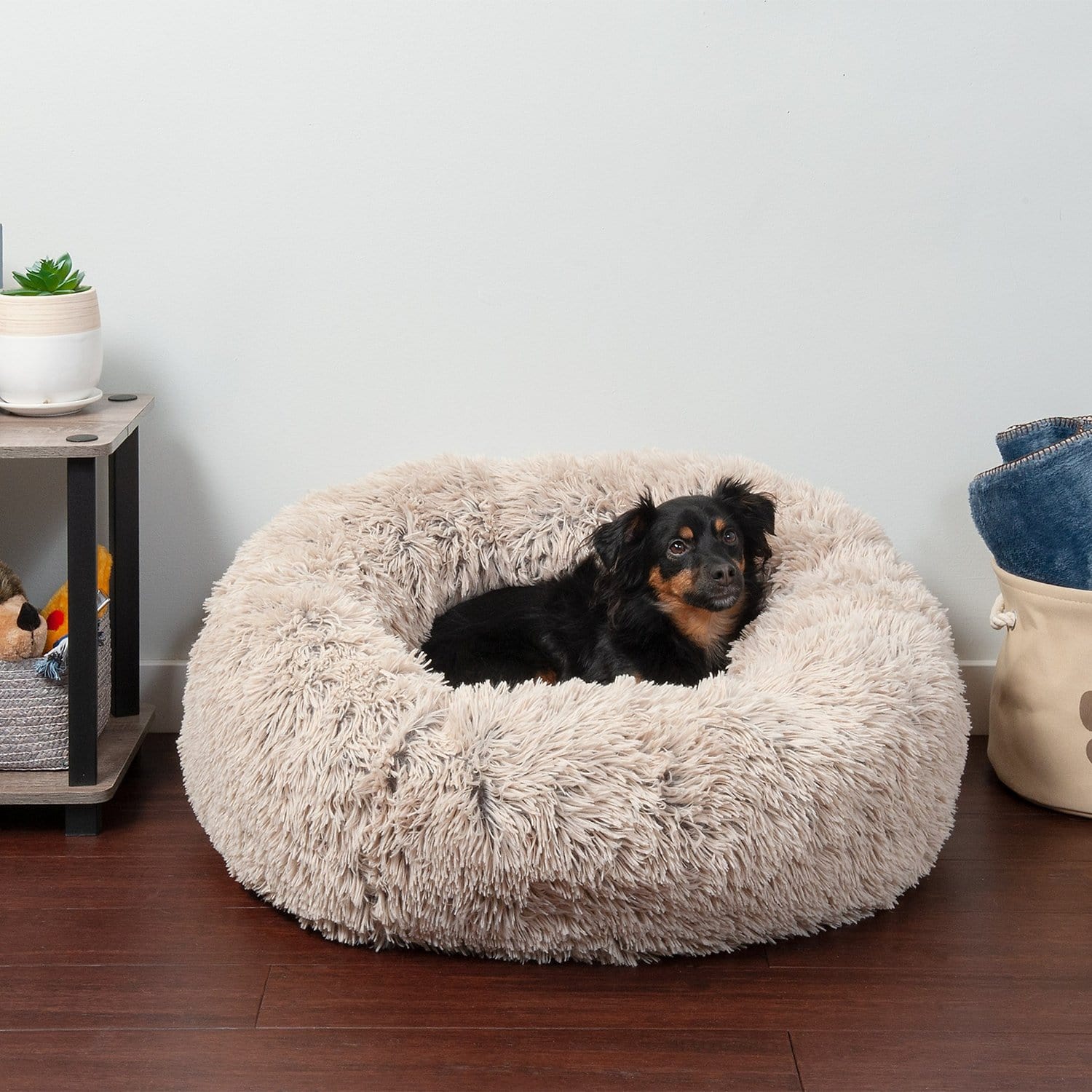 FurHaven Calming Cuddler Bolster Dog Bed