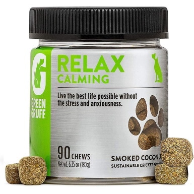 Green Gruff Relax Calming Smoked Coconut Flavor Soft Chew Dog Supplement