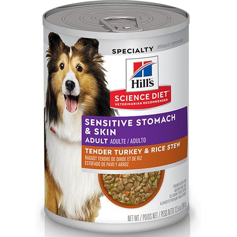 Hill’s Science Diet Adult Sensitive Stomach And Skin Turkey And Rice Stew