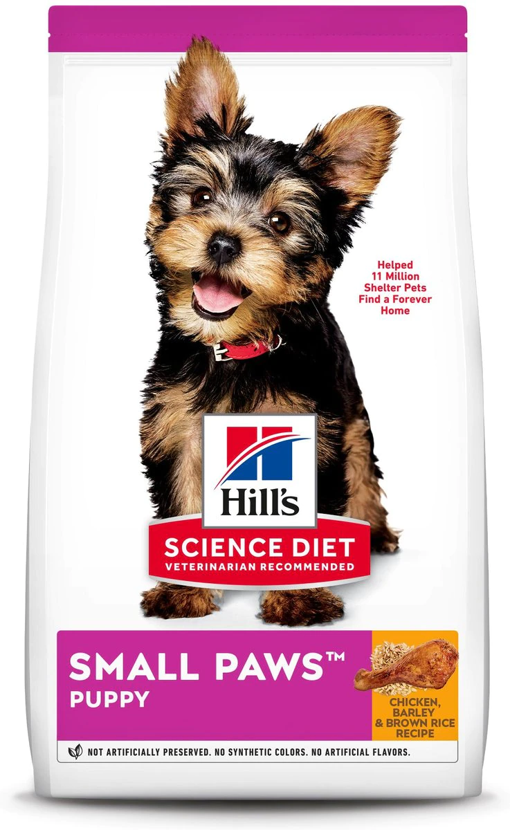 Hill’s Science Diet Puppy Small Paws Chicken Meal, Barley, and Brown Rice