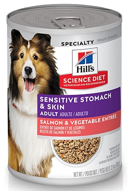 Hill’s Science Diet Sensitive Skin and Stomach Adult Grain Free Salmon and Vegetable Entree