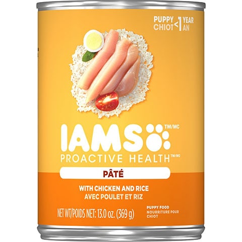 Iams ProActive Health Puppy with Chicken & Rice Pate Canned Dog Food