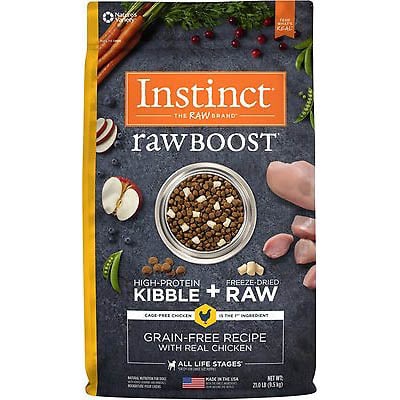 Instinct Raw Boost Grain-Free Recipe with Real Chicken & Freeze-Dried Raw Pieces Dry Dog Food