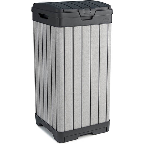 Keter Rockford Resin 38 Gallon Trash Can with Lid