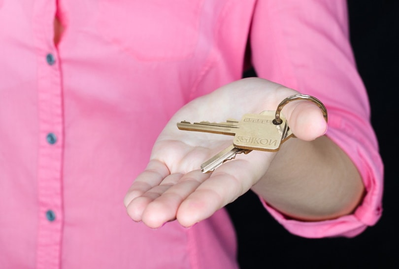 Landlord with keys in hand