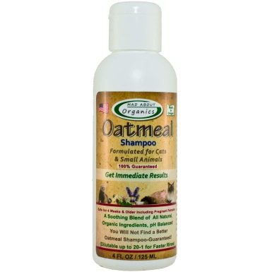 Mad About Organics Oatmeal Shampoo formulated for Cats and Small Animals