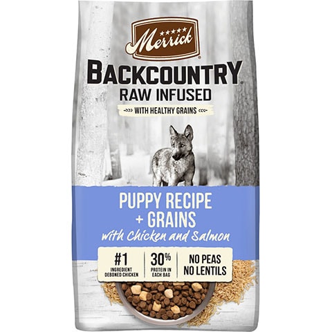 Merrick Backcountry Raw Infused Puppy Recipe + Grains with Chicken & Salmon Freeze-Dried Dry Dog Food