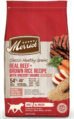 Merrick Classic Healthy Grains Real Beef + Brown Rice Recipe