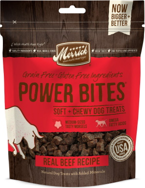 Merrick Power Bites Real Texas Beef Recipe Soft & Chewy Dog Treats
