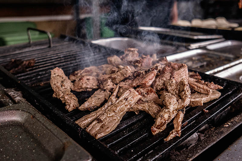 Mexican meat at the grill, arrachera