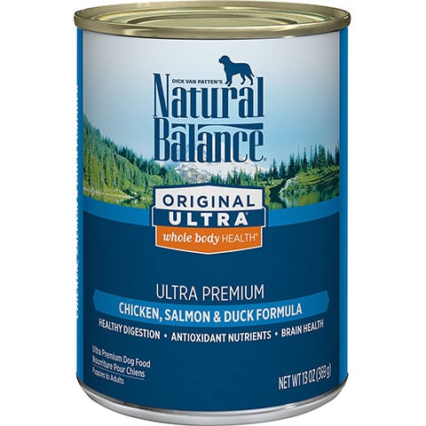 Natural Balance Original Ultra Premium Whole Body Health Chicken, Salmon & Duck Formula Canned Dog Food