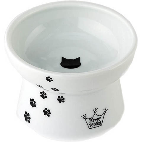 Necoichi Ceramic Elevated Dog & Cat Food Bowl