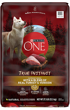 Nestlé Purina Petcare - Purina ONE SmartBlend True Instinct Natural Turkey & Venison Adult Dry Dog Food & Venison Dog Treats