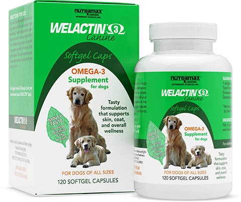 Nutramax Welactin Omega-3 Softgels Skin & Coat Supplement for Dogs